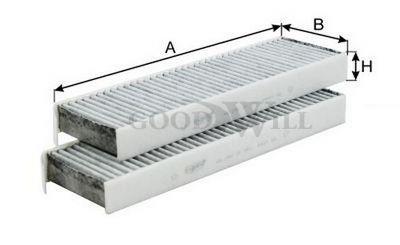 Goodwill AG 296 2K CFC Activated Carbon Cabin Filter AG2962KCFC