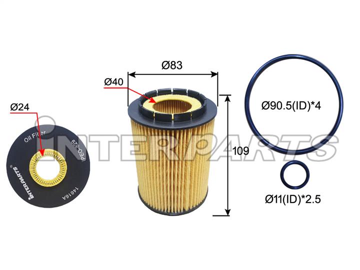 Interparts filter IPEO-829 Oil Filter IPEO829