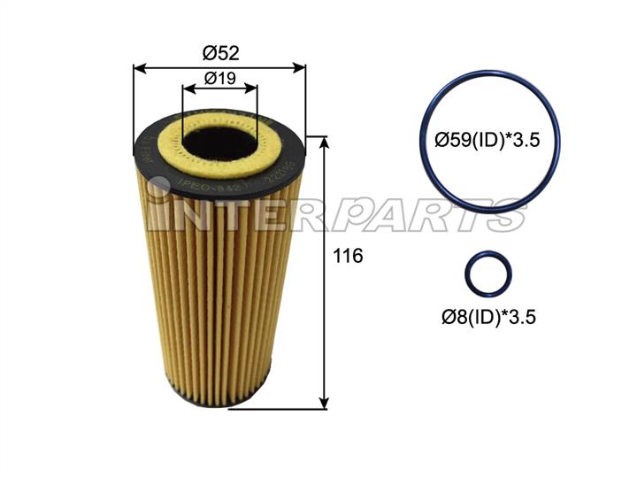 Interparts filter IPEO-842 Oil Filter IPEO842