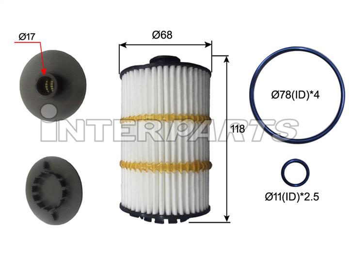 Interparts filter IPEO-884 Oil Filter IPEO884