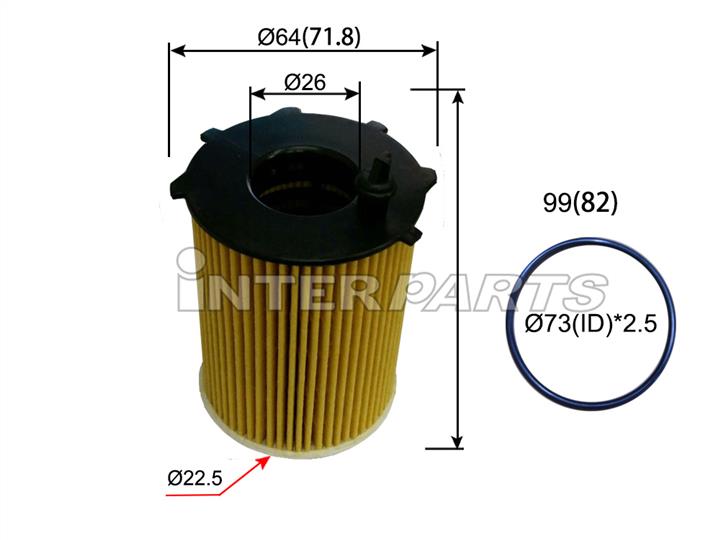 Interparts filter IPEO-885 Oil Filter IPEO885