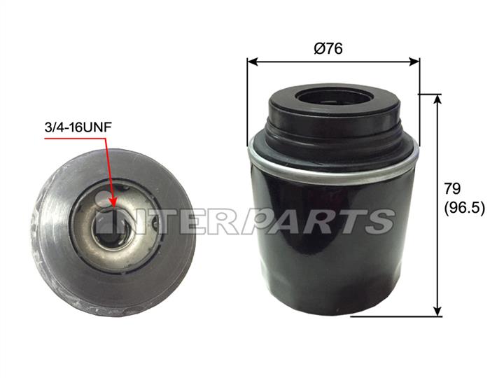 Interparts filter IPO-1752 Oil Filter IPO1752