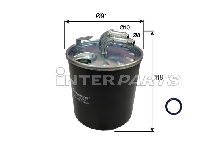 Interparts filter IPUF-836 Fuel filter IPUF836