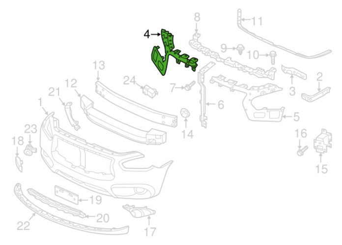 620589NC0A Nissan Bracket bumper