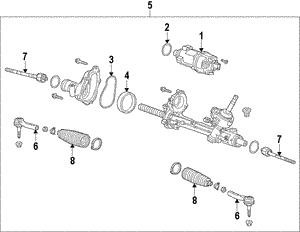 23242511 General Motors Steering rack