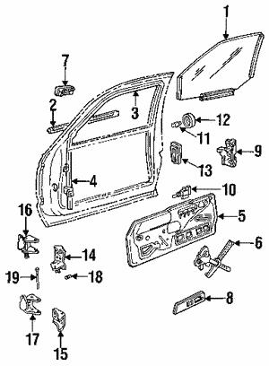 15708049 General Motors Trunk handle