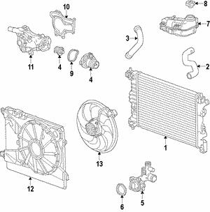 Coolant flange gasket General Motors 55562045