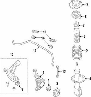 Front shock absorber bump General Motors 95214399