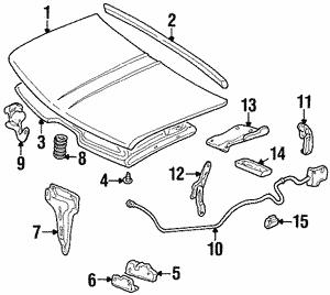 15741109 General Motors Trunk handle