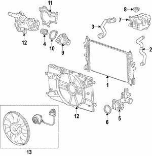 95316048 General Motors Engine cooling radiator