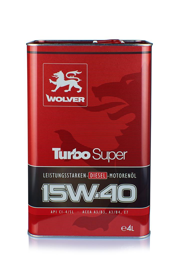 Wolver 4260360941238 Engine oil Wolver Turbo Super 15W-40, 4 l 4260360941238