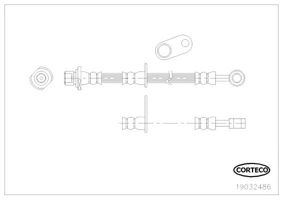 Corteco 19032486 Brake Hose 19032486