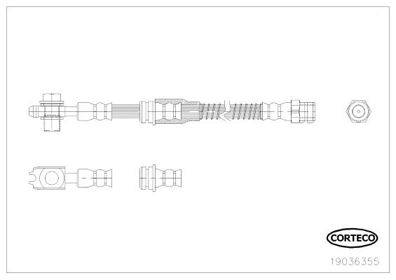 Corteco 19036355 Brake Hose 19036355