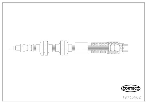 Corteco 19036602 Brake Hose 19036602