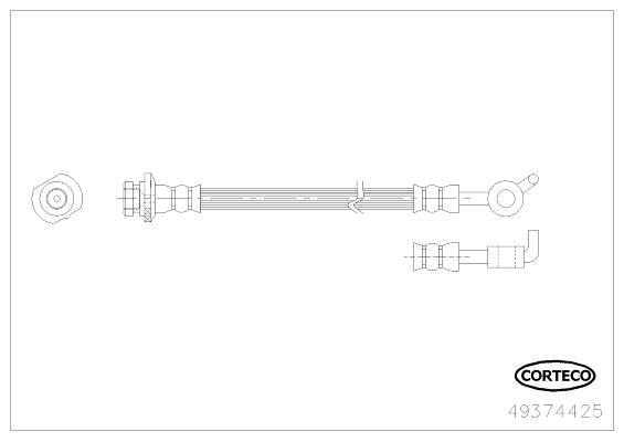 Corteco 49374425 Brake Hose 49374425 49374425 Corteco Brake Hose