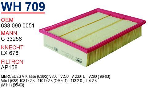 Wunder WH709 Air filter WH709