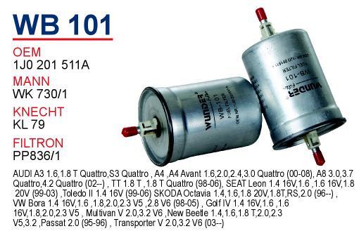 Wunder WB-101 Fuel filter WB101