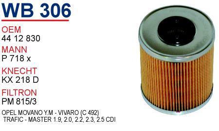 Wunder WB-306 Fuel filter WB306