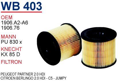 Wunder WB-403 Fuel filter WB403