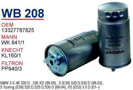 Wunder WB-208 Fuel filter WB208