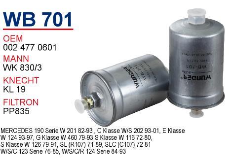 Wunder WB-701 Fuel filter WB701
