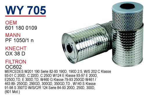 Wunder WY-705 Oil Filter WY705