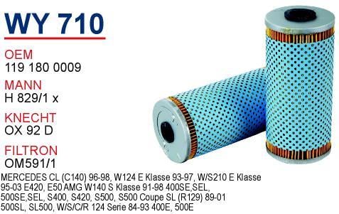 Wunder WY-710 Oil Filter WY710
