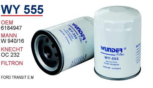 Wunder WY-555 Oil Filter WY555