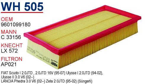 Wunder WH-505 Air filter WH505
