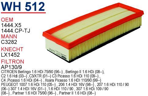 Wunder WH-512 Air filter WH512