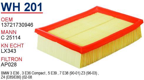 Wunder WH-201 Air filter WH201