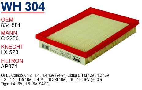 Wunder WH-304 Air filter WH304