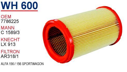 Wunder WH-600 Air filter WH600
