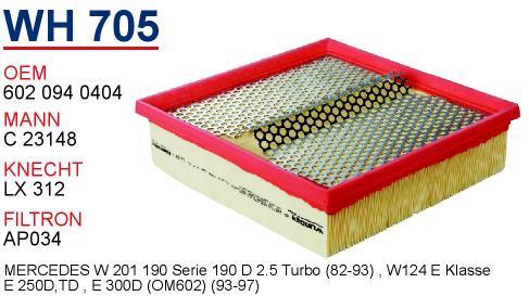 Wunder WH-705 Air filter WH705