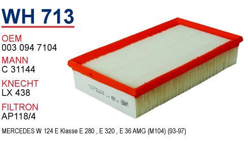 Wunder WH-713 Air filter WH713
