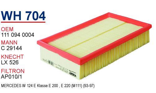 Wunder WH-704 Air filter WH704