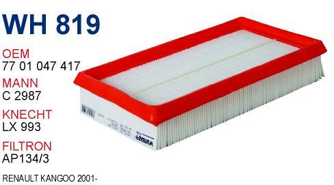 Wunder WH-819 Air filter WH819