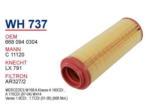 Wunder WH-737 Air filter WH737