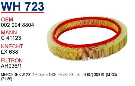 Wunder WH-723 Air filter WH723