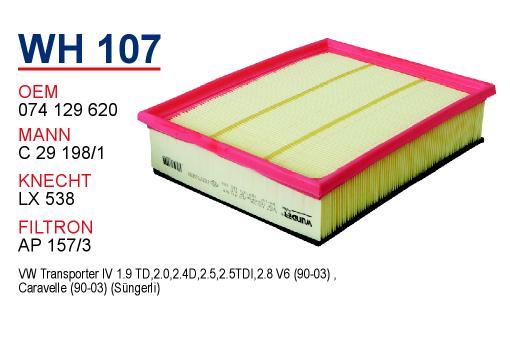 Wunder WH-107 Air filter WH107