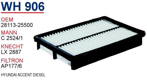 Wunder WH906 Air filter WH906