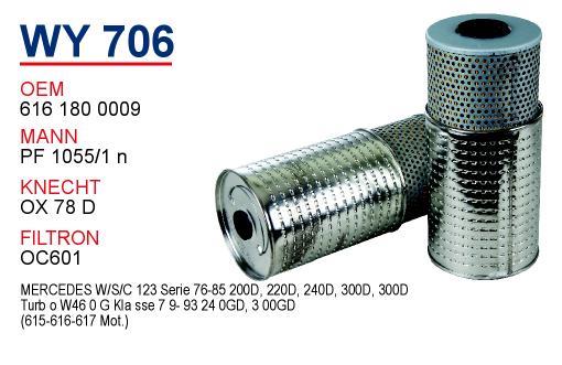 Wunder WY706 Oil Filter WY706