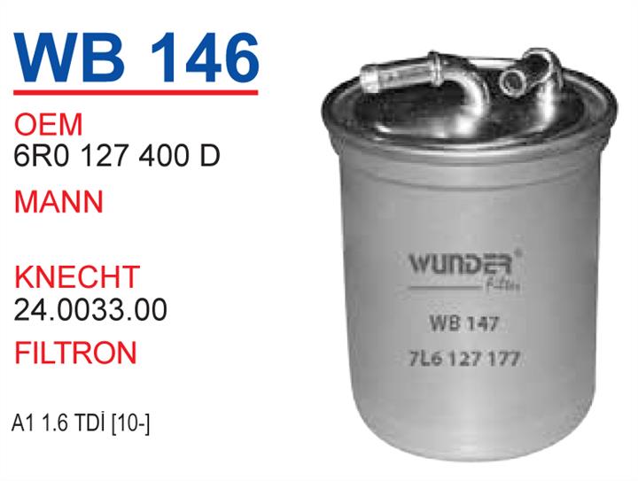 Wunder WB 146 Fuel filter WB146