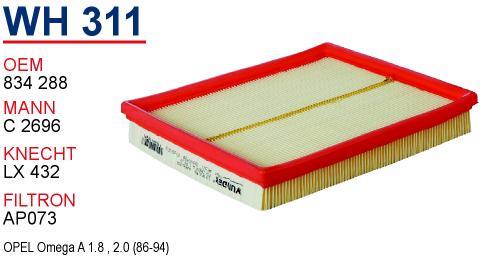Wunder WH 311 Air filter WH311