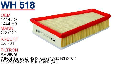 Wunder WH-518 Air filter WH518