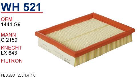 Wunder WH 521 Air filter WH521