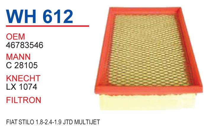 Wunder WH 612 Air filter WH612