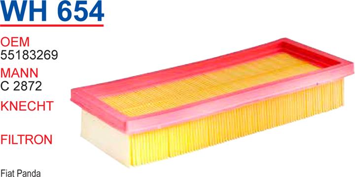 Wunder WH 654 Air filter WH654