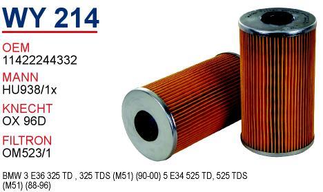Wunder WY 214 Oil Filter WY214