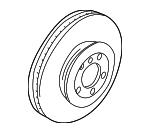 Vented brake disc, 1 pc VAG 7M3 615 301 A
